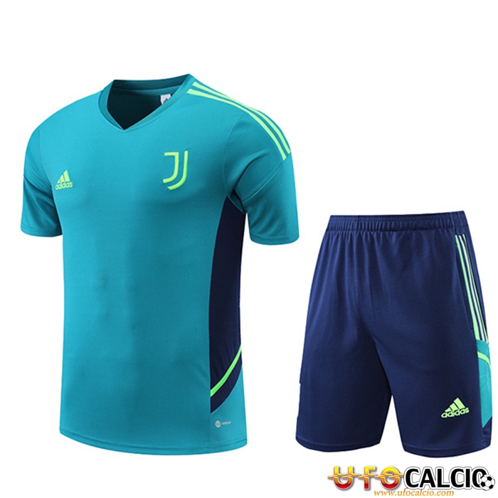 Personalizzare Kit Maglia Allenamento Pantaloncini Juventus Verde 2022 2023