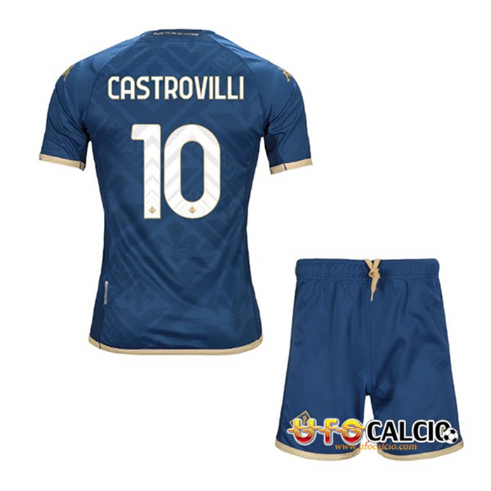 Completo T-Shirt Pantaloncino ACF Fiorentina Da Bambino In Poliestere Rosso