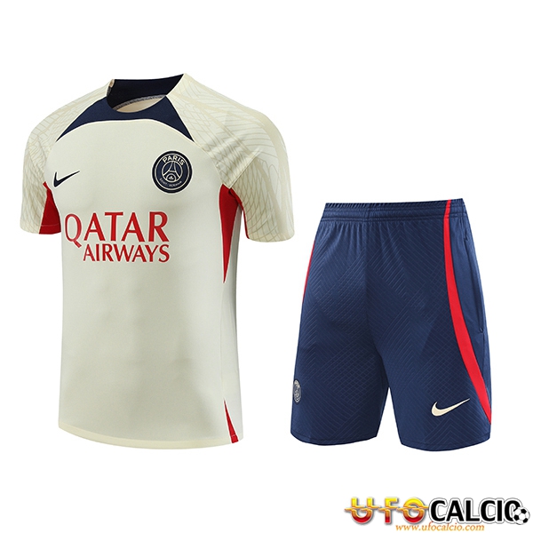Numeri Per Kit Maglia Allenamento Pantaloncini PSG Giallo 2023 2024 02