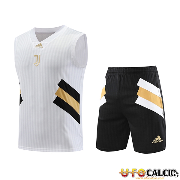 Creare Kit Canotta Allenamento Pantaloncini Juventus Bianco 2023 2024