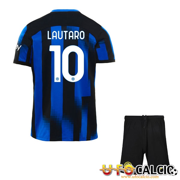 Maglie Calcio Inter Milan LAUTARO 10 Bambino 2023 2024 Prima Basso Prezzo Online