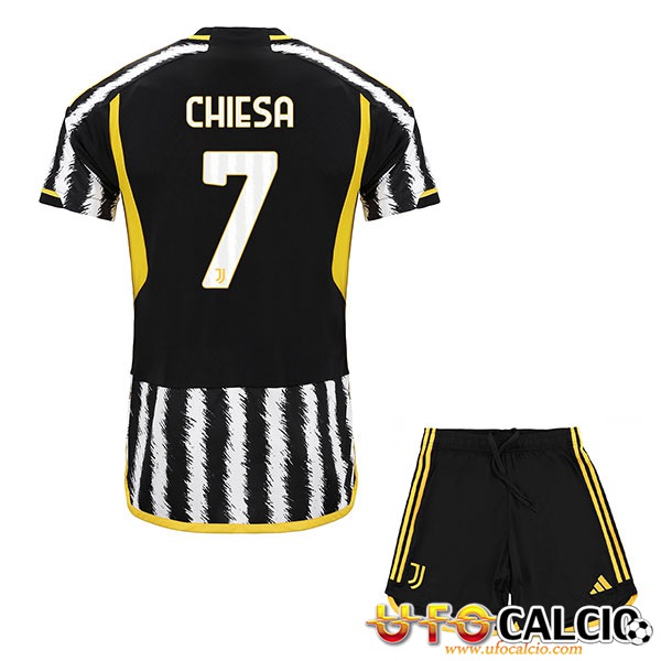 Maglie Calcio Juventus (CHIESA #7) Bambino 2023/2024 Prima Prezzo Vintage