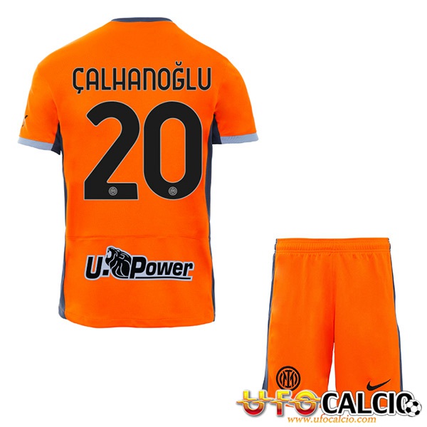Maglie Calcio Inter Milan CALHANOGLU 20 Bambinos 2023 2024 Terza A Poco Prezzo Outlet
