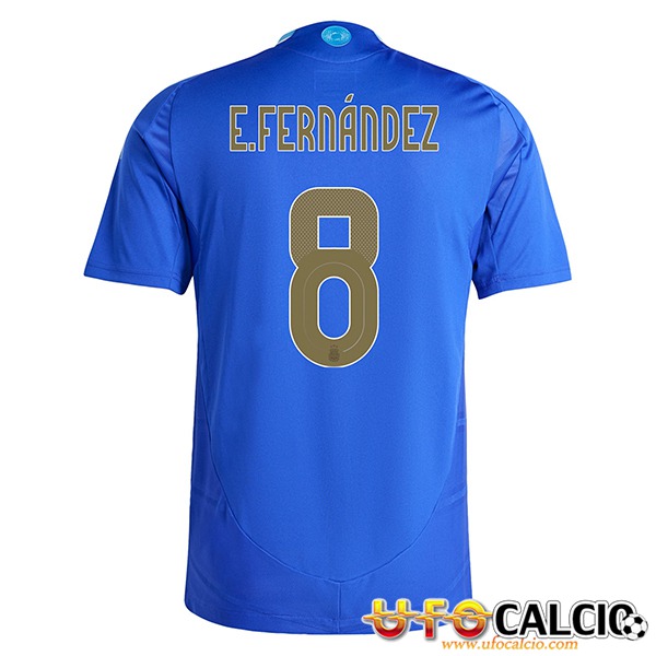 Maglia Nazionale Argentina E.FERNANDEZ 8 2024 2025 Seconda A Poco Prezzo Outlet