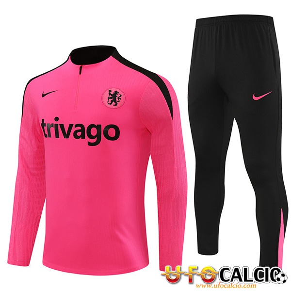 Insieme Tuta Calcio FC Chelsea Rosa/Nero 2024/2025 Poco Prezzo Thailandia