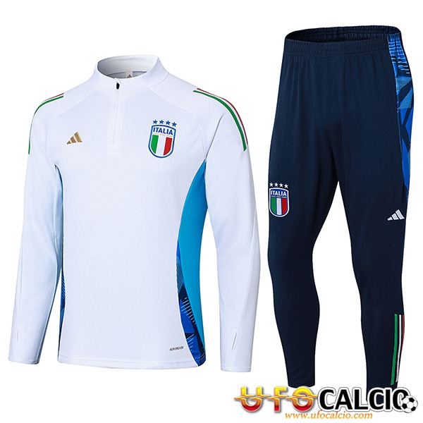 Insieme Tuta Calcio Italia Bianco Blu 2024 2025 Prezzo Replica