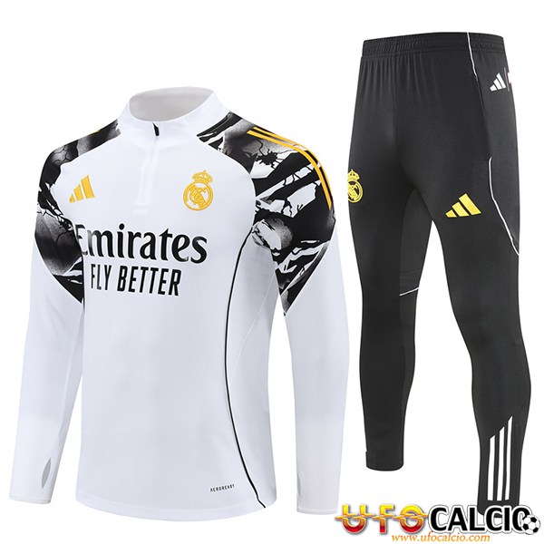 Insieme Tuta Calcio Real Madrid Bianco Nero Giallo 2025 2026 02 A Poco insieme-tuta-calcio-real-madrid-bianco-nero-giallo-2025-2026-02-a-poco